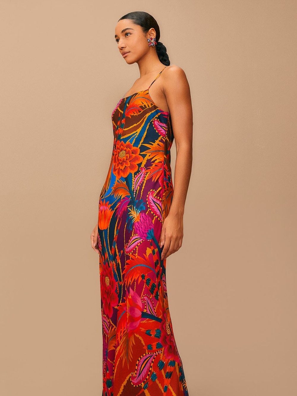 FARM Rio Vintage Wave Multicolor Lenzing™ Ecovero™ Viscose Maxi Dress - Picture 2 of 11